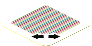 Sticker 1.8 x 1.8 with Bar Code and Double Arrows