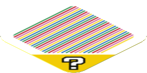 Sticker 1.8 x 1.8 with Bar Code and Question Mark Block
