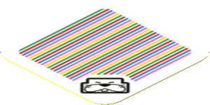 Sticker 1.8 x 1.8 with Bar Code and Monty Mole