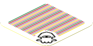 Sticker 1.8 x 1.8 with Bar Code and Blooper
