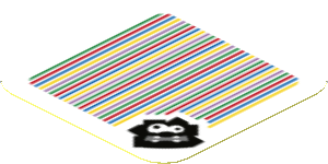 Sticker 1.8 x 1.8 with Bar Code and Fuzzy