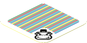 Sticker 1.8 x 1.8 with Bar Code and Bowser Jr.
