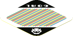 Sticker 1.8 x 1.8 with Bar Code and Bowser Head and 'GOAL'
