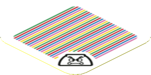 Sticker 1.8 x 1.8 with Bar Code and Goomba