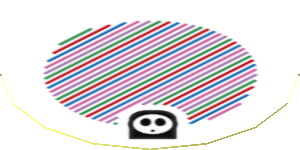 Sticker 1.8 x 1.8 with Bar Code and Red Shy Guy