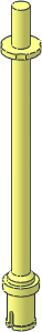 Bar  8L with Stop Rings and Pin - Flat End