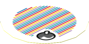 Sticker 1.8 x 1.8 with Bar Code and Fruit