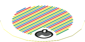 Sticker 1.8 x 1.8 with Bar Code and Fruit