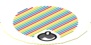 Sticker 1.8 x 1.8 with Bar Code and Fruit