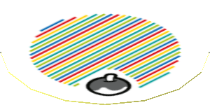 Sticker 1.8 x 1.8 with Bar Code and Fruit