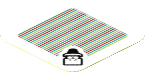 Sticker 1.8 x 1.8 with Bar Code and Kamek