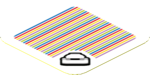 Sticker 1.8 x 1.8 with Bar Code and Cake