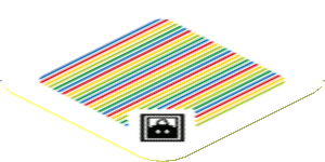 Sticker 1.8 x 1.8 with Bar Code and Bob-omb