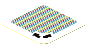 Sticker 1.8 x 1.8 with Bar Code and 2 Arrows