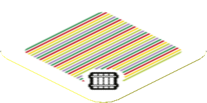 Sticker 1.8 x 1.8 with Bar Code and Raft