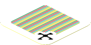 Sticker 1.8 x 1.8 with Bar Code and Rotating Platforms