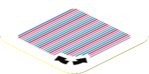 Sticker 1.8 x 1.8 with Bar Code and 2 Arrows