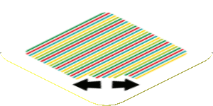 Sticker 1.8 x 1.8 with Bar Code and 2 Arrows