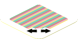 Sticker 1.8 x 1.8 with Bar Code and Double Arrows