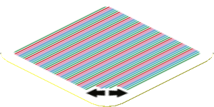 Sticker 1.8 x 1.8 with Bar Code and Double Arrows