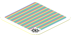 Sticker 1.8 x 1.8 with Bar Code and Explosion