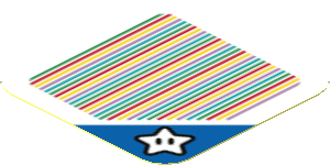 Sticker 1.8 x 1.8 with Bar Code and Super Star Block