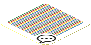 Sticker 1.8 x 1.8 with Bar Code and Yoshi Speech Bubble with Ellipsis