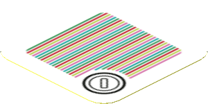 Sticker 1.8 x 1.8 with Bar Code and Coin