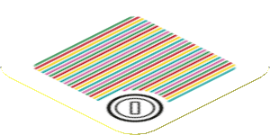 Sticker 1.8 x 1.8 with Bar Code and Coin