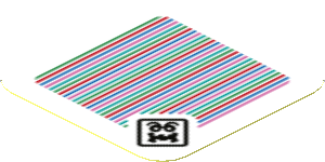 Sticker 1.8 x 1.8 with Bar Code and Whomp