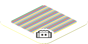 Sticker 1.8 x 1.8 with Bar Code and Lava Bubble