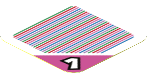 Sticker 1.8 x 1.8 with Bar Code and Number 1 Block