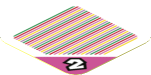 Sticker 1.8 x 1.8 with Bar Code and Number 2 Block