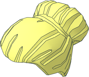 Minifig Hair with Large High Bun