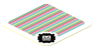 Sticker 1.8 x 1.8 with Bar Code and Thwomp