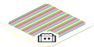 Sticker 1.8 x 1.8 with Bar Code and Lava Bubble