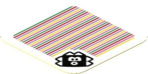 Sticker 1.8 x 1.8 with Bar Code and Urchin