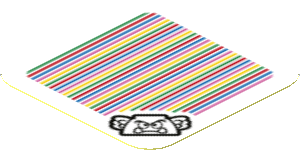 Sticker 1.8 x 1.8 with Bar Code and Paragoomba