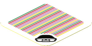 Sticker 1.8 x 1.8 with Bar Code and Buzzy Beetle