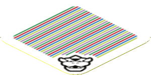 Sticker 1.8 x 1.8 with Bar Code and Bowser