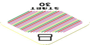 Sticker 1.8 x 1.8 with Bar Code and Pipe and 'START 30'