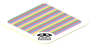 Sticker 1.8 x 1.8 with Bar Code and Parachute Goomba