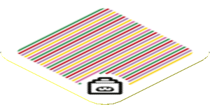 Sticker 1.8 x 1.8 with Bar Code and Huckit Crab