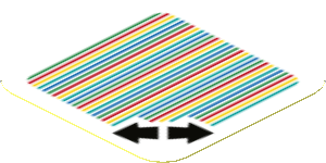 Sticker 1.8 x 1.8 with Bar Code and Double Arrows