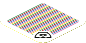 Sticker 1.8 x 1.8 with Bar Code and Bone Goomba