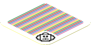 Sticker 1.8 x 1.8 with Bar Code and Foo