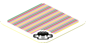 Sticker 1.8 x 1.8 with Bar Code and Spiny Cheep Cheep