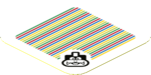 Sticker 1.8 x 1.8 with Bar Code and Larry