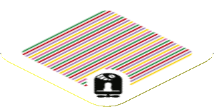 Sticker 1.8 x 1.8 with Bar Code and Torpedo Ted