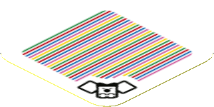 Sticker 1.8 x 1.8 with Bar Code and Swoop